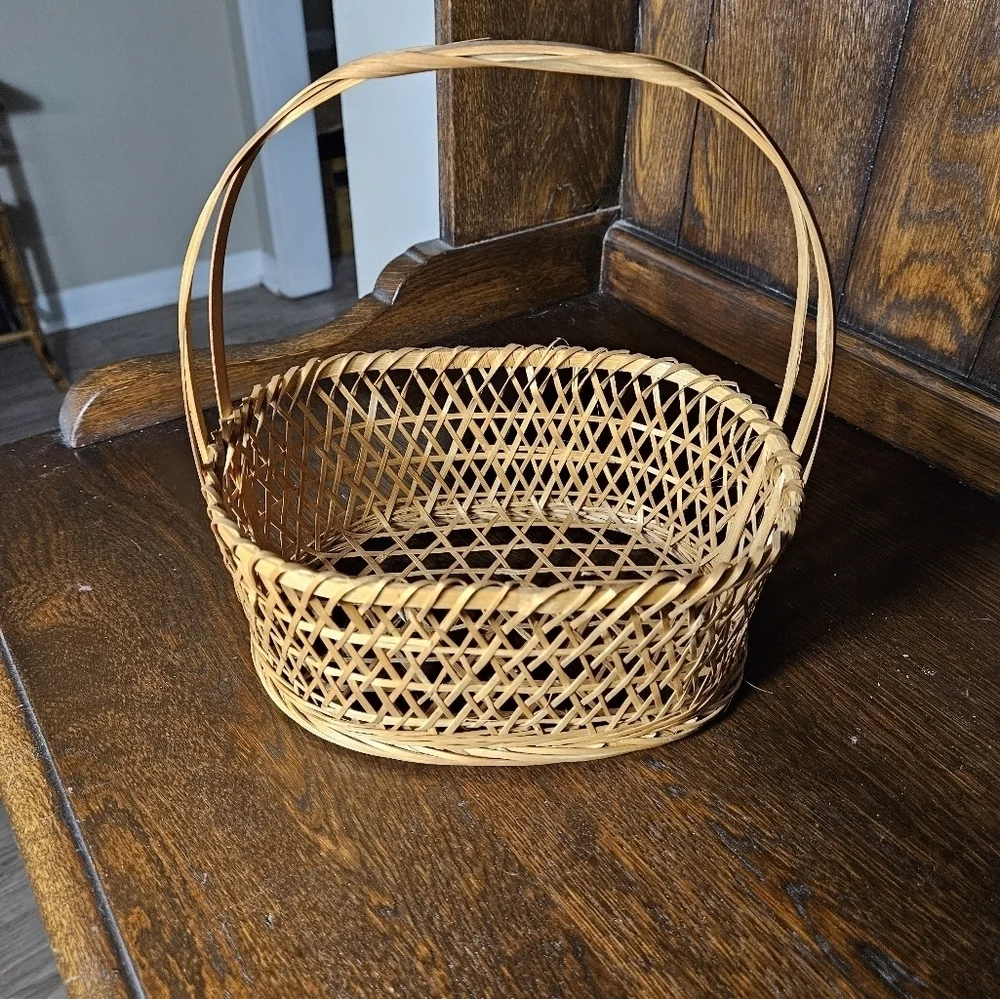 Vintage woven wicker basket.
